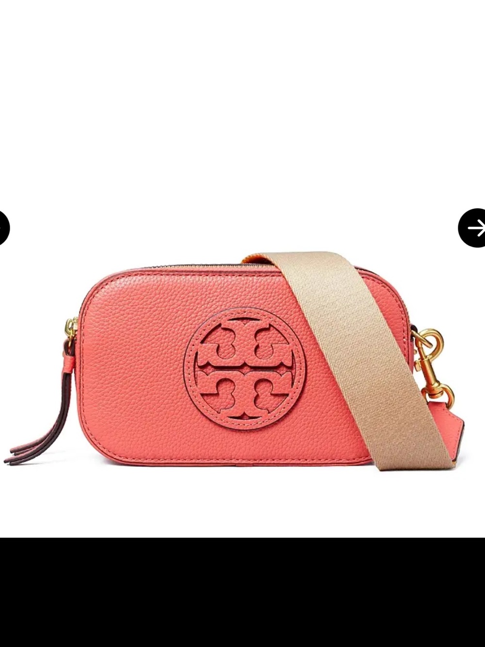 Tory Burch Mini Miller Crossbody Bag in Coral